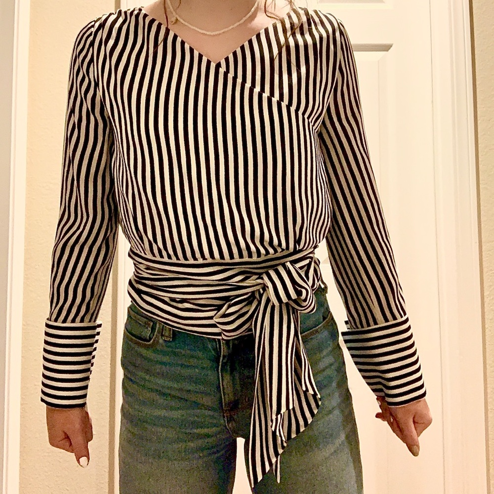 Sleek Striped Blouse